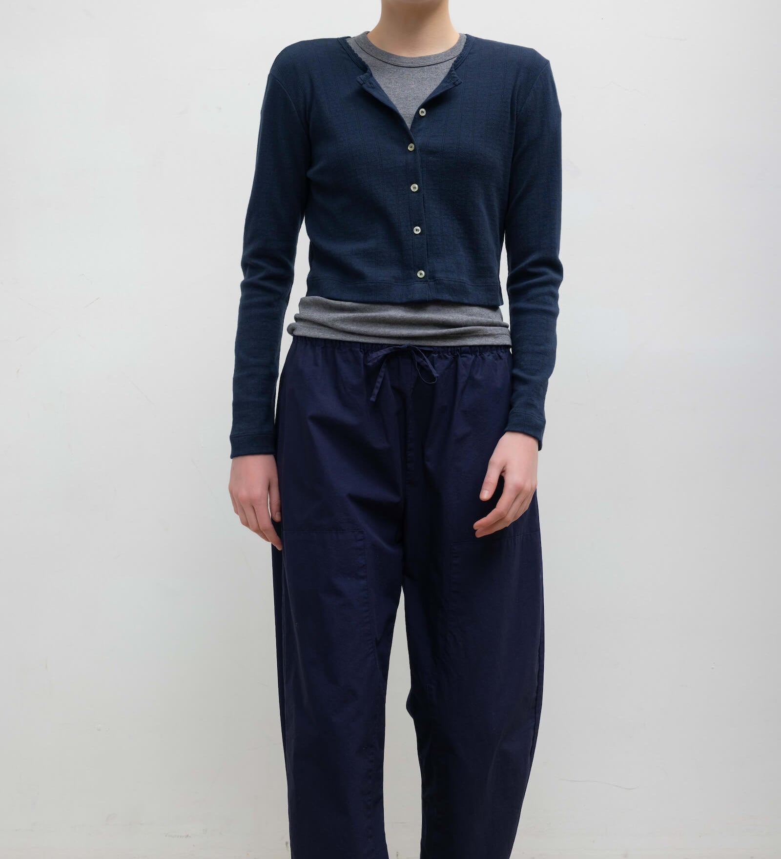 Leset - Pointelle Crop Cardigan