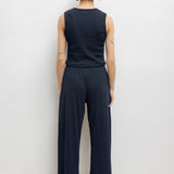 Leset - Pointelle Crop Wide Leg Pant