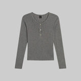 Leset - Pointelle Long Sleeve Henley