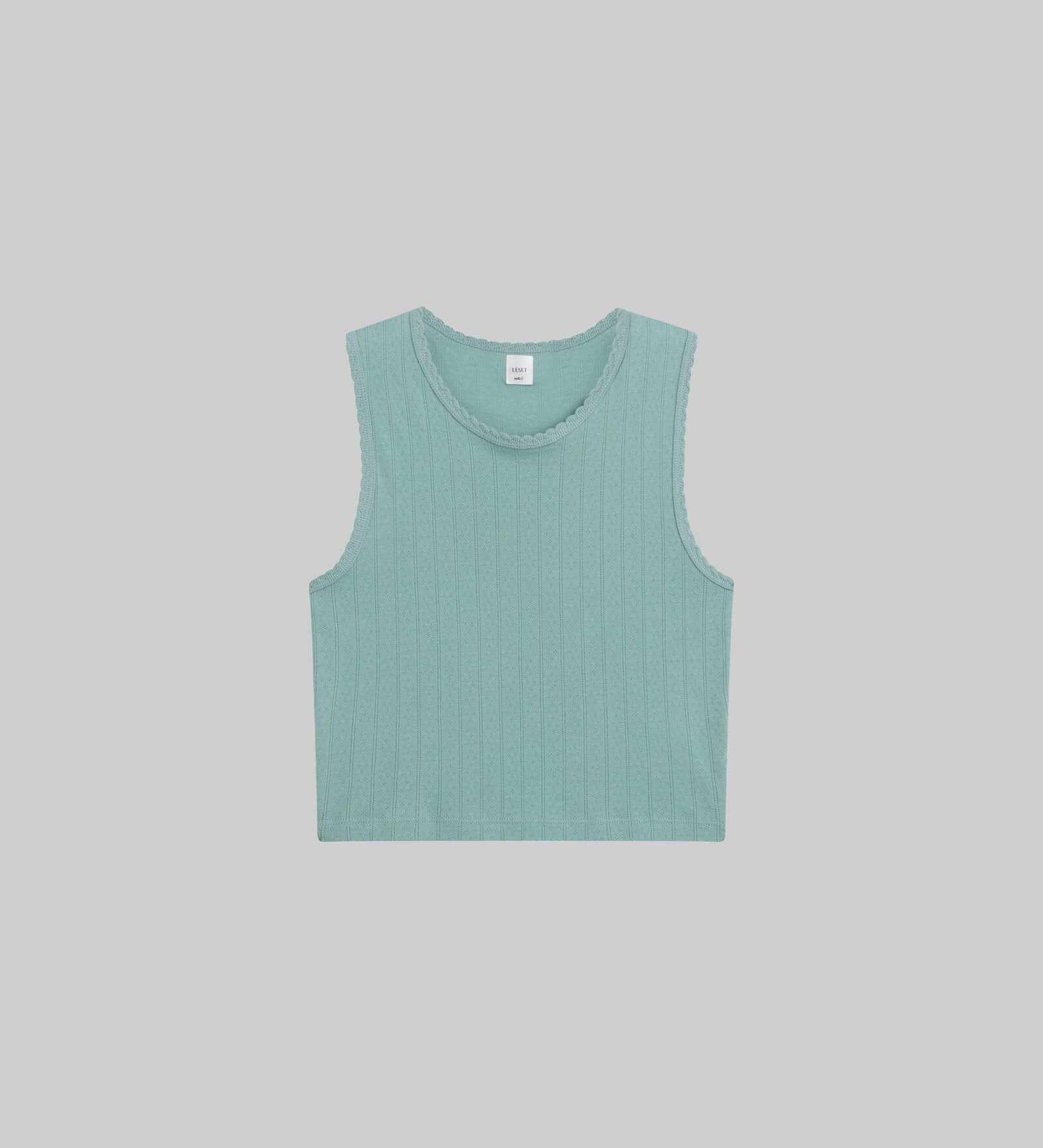 Leset - Pointelle Sleeveless Crew