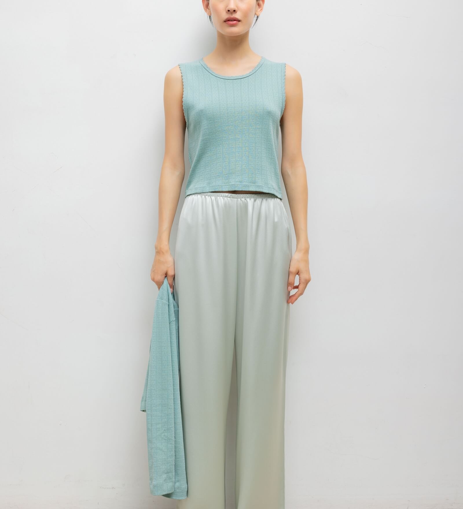 Leset - Pointelle Sleeveless Crew