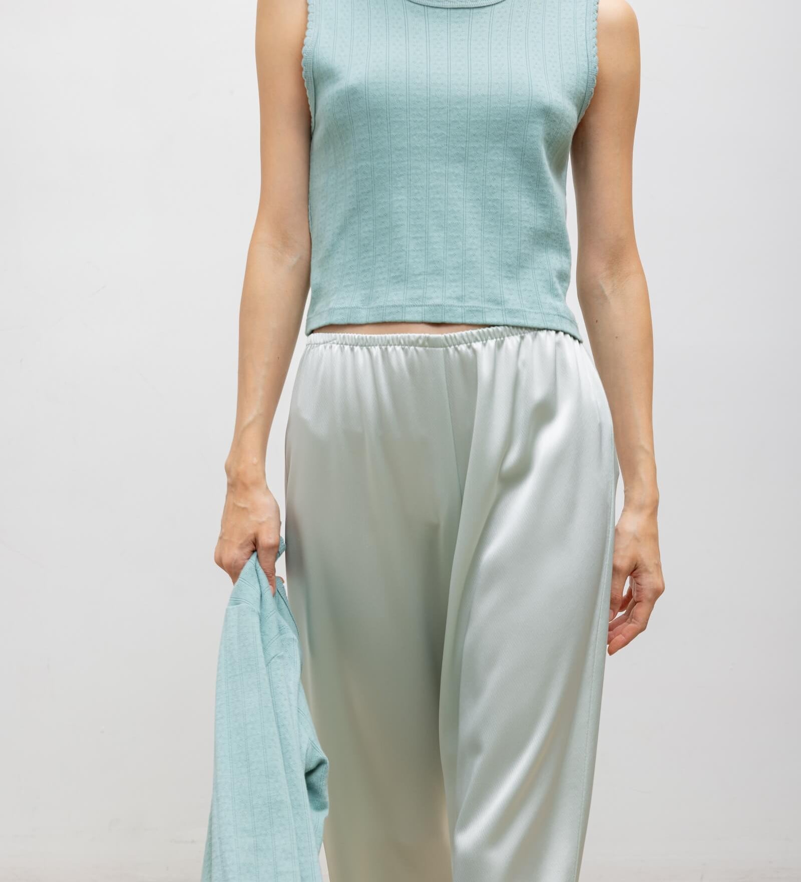 Leset - Pointelle Sleeveless Crew