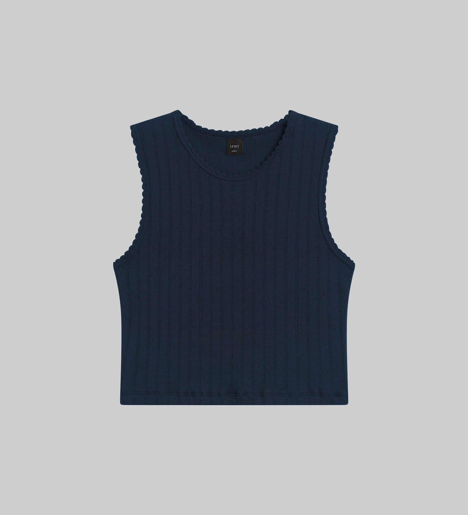 Leset - Pointelle Sleeveless Crew