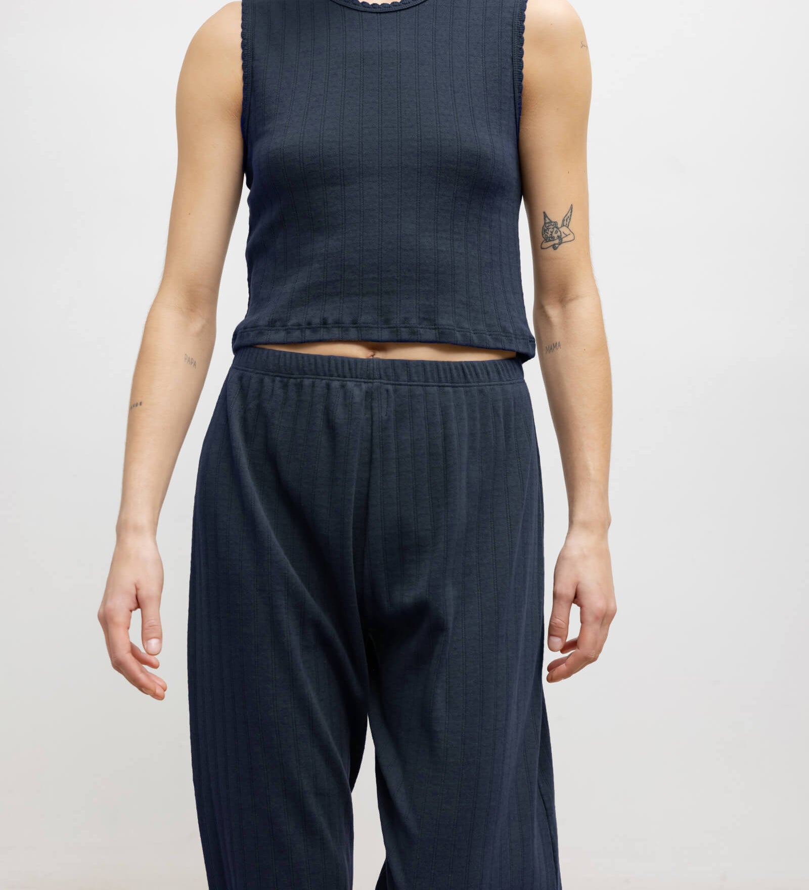 Leset - Pointelle Sleeveless Crew
