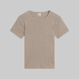 Leset - Pointelle Slim Fit Tee