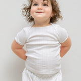Leset - Pointelle Bebe Short Sleeve Bateau