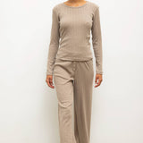 Leset - Pointelle Slim Fit Long Sleeve