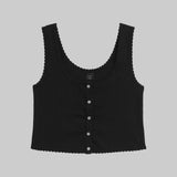 Leset - Pointelle Button Down Tank