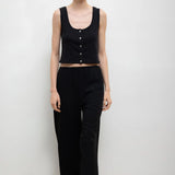 Leset - Pointelle Button Down Tank