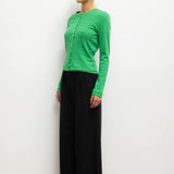 Leset - Pointelle Classic Crew Cardigan