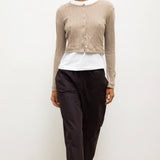 Leset - Pointelle Crop Cardigan