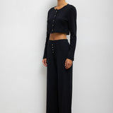 Leset - Pointelle Crop Cardigan