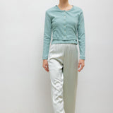 Leset - Pointelle Crop Cardigan