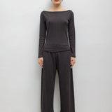 Leset - Pointelle Crop Wide Leg Pant