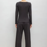 Leset - Pointelle Crop Wide Leg Pant