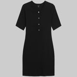 Leset - Pointelle Henley Mini Dress