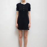 Leset - Pointelle Henley Mini Dress