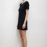 Leset - Pointelle Henley Mini Dress