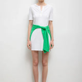 Leset - Pointelle Henley Mini Dress
