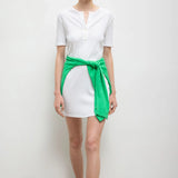Leset - Pointelle Henley Mini Dress