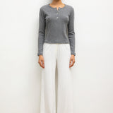Leset - Pointelle Long Sleeve Henley