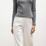 Leset - Pointelle Long Sleeve Henley