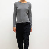 Leset - Pointelle Slim Fit Long Sleeve