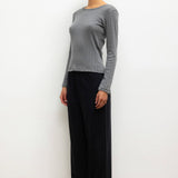 Leset - Pointelle Slim Fit Long Sleeve