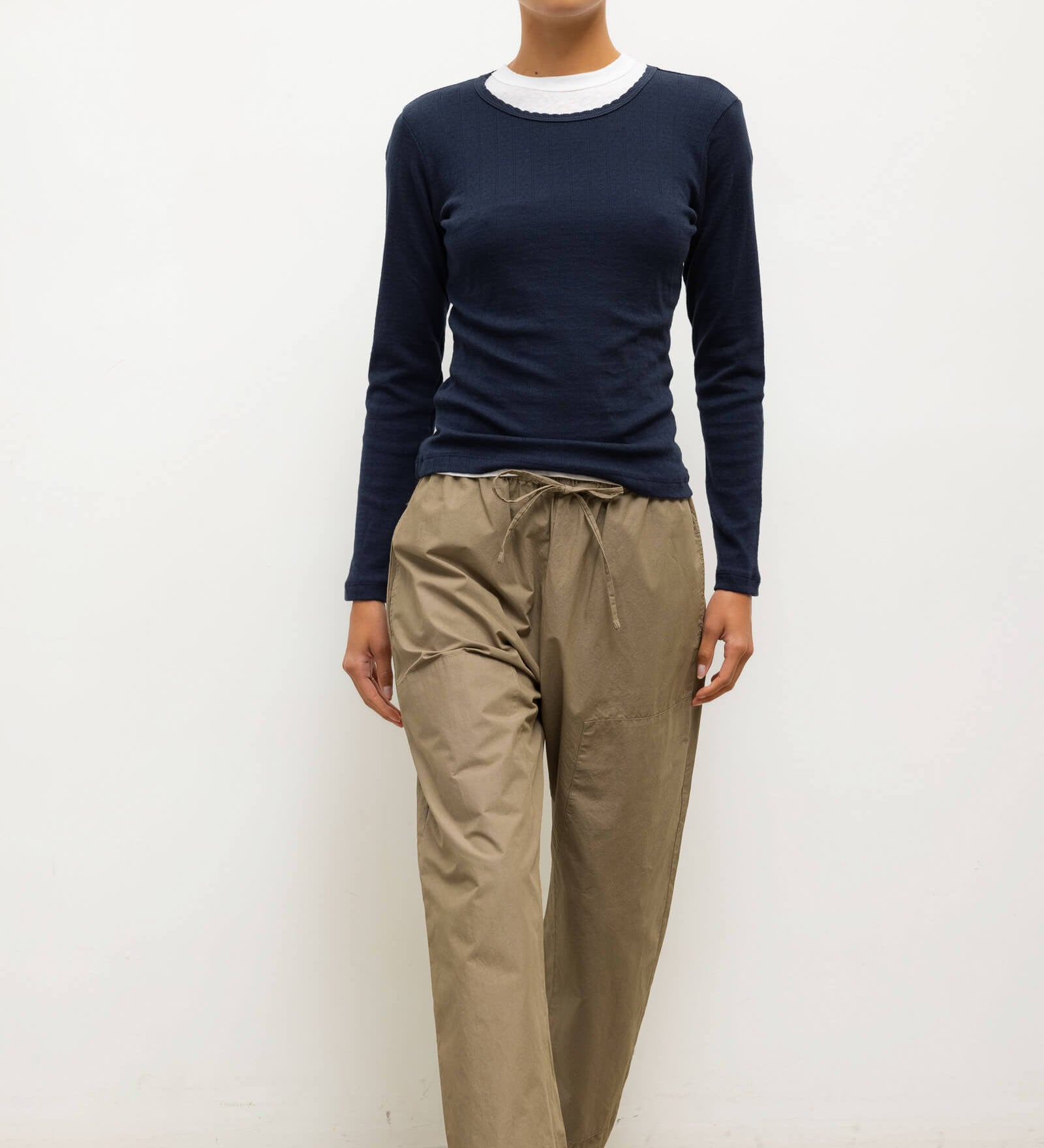 Leset - Pointelle Slim Fit Long Sleeve
