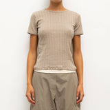 Leset - Pointelle Slim Fit Tee