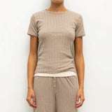 Leset - Pointelle Slim Fit Tee