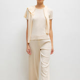Leset - Pointelle Slim Fit Tee