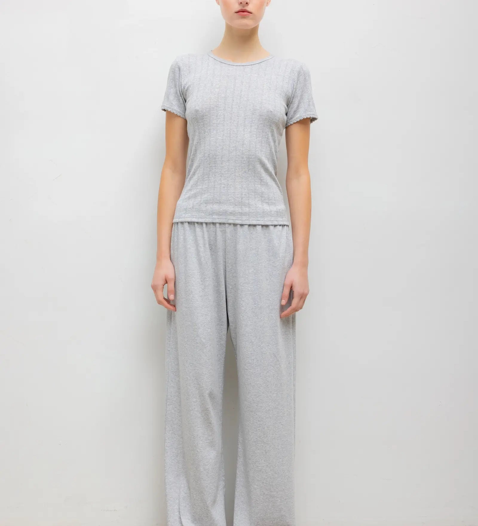 Leset - Pointelle Slim Fit Tee