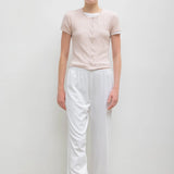 Leset - Pointelle Short Sleeve Cardigan