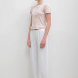 Leset - Pointelle Short Sleeve Cardigan