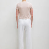 Leset - Pointelle Short Sleeve Cardigan