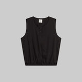 Leset - Pre-Order: Yoko Sleeveless Button Blouson