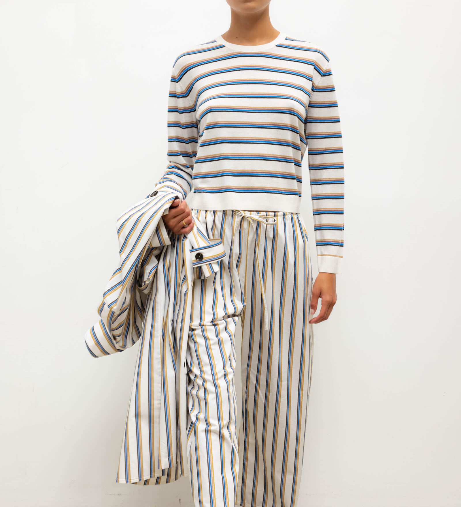 Leset - Pre - Order: Yoshi Stripe Crop Drawstring Pant