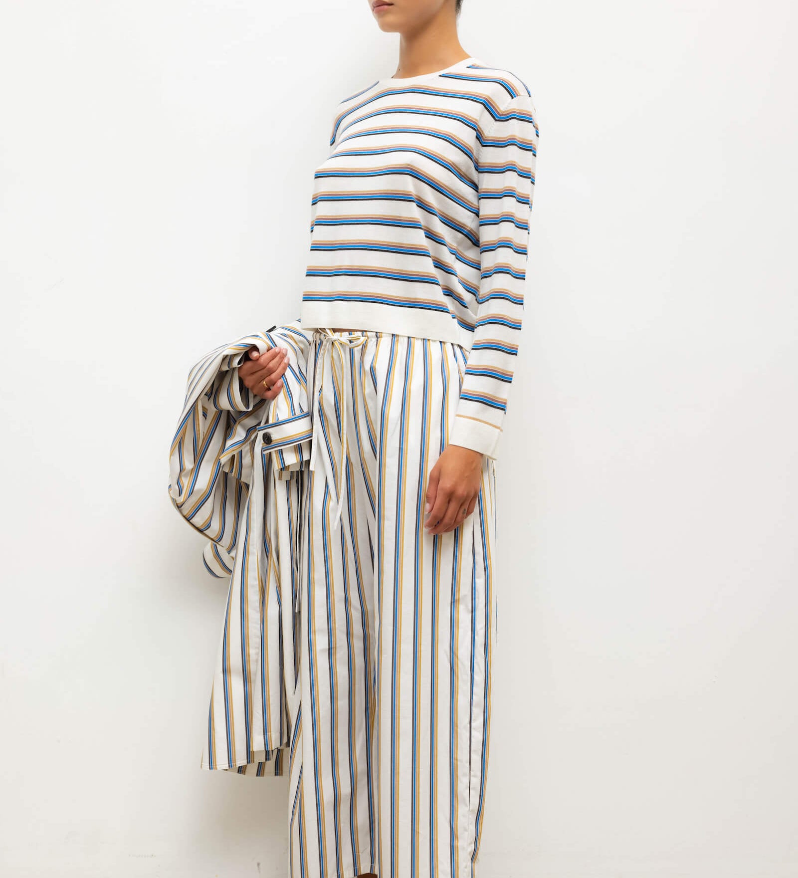Leset - Pre - Order: Yoshi Stripe Crop Drawstring Pant