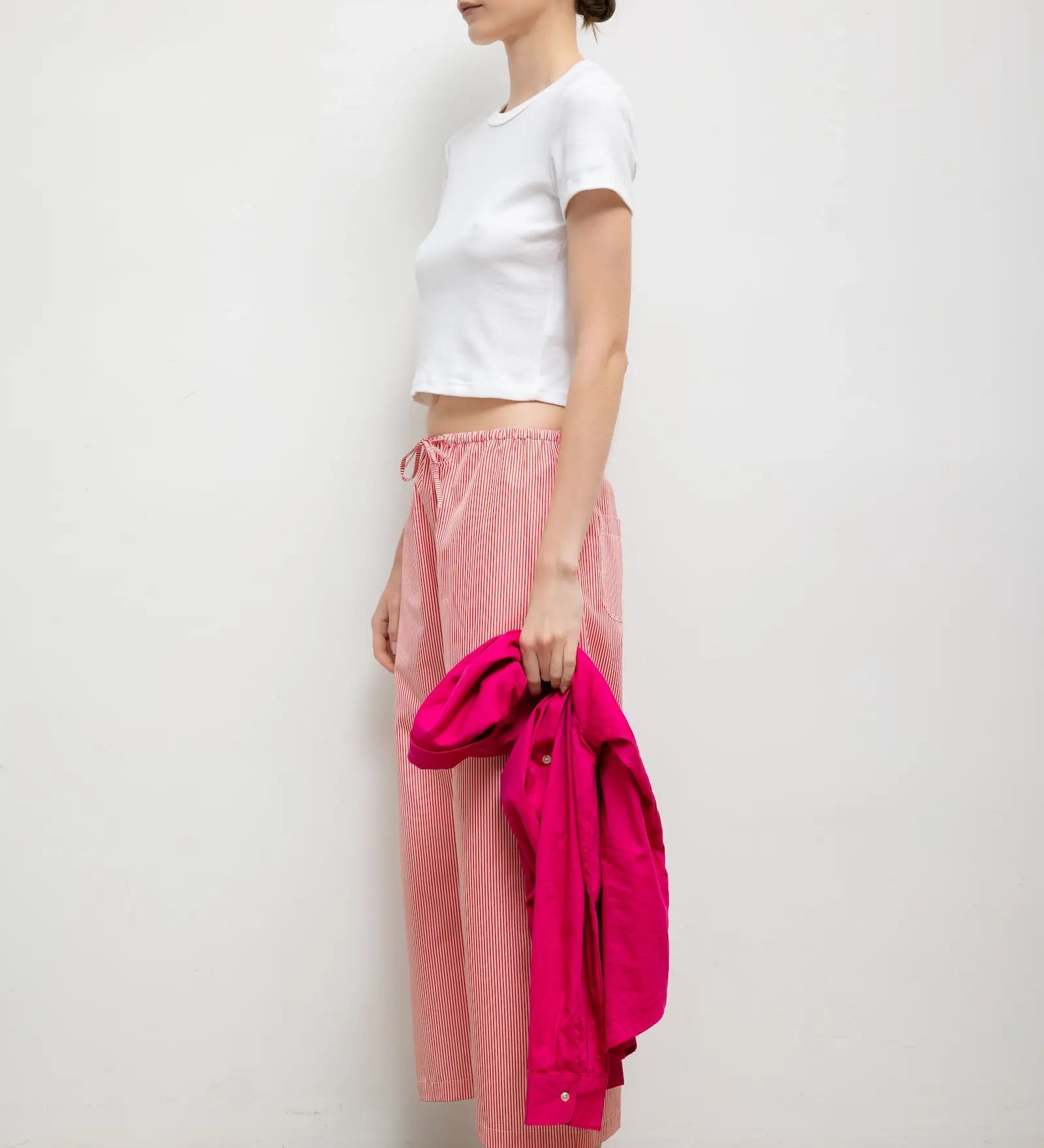 Leset - Yoshi Stripe Crop Drawstring Pant
