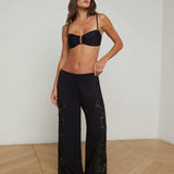 L'AGENCE - Geraldine Embellished Cover-Up Pant