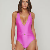 L'AGENCE - Lisa Plunge One-Piece Swimsuit