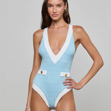 L'AGENCE - Lisa Plunge One-Piece Swimsuit