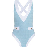 L'AGENCE - Lisa Plunge One-Piece Swimsuit