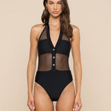 L'AGENCE - Natalya Collared One - Piece Swimsuit