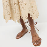 Loeffler Randall - Lianna Cognac Lace-Up Sandal