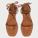 Loeffler Randall - Lianna Cognac Lace-Up Sandal