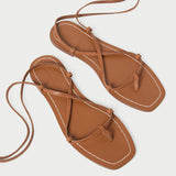 Loeffler Randall - Lianna Cognac Lace-Up Sandal