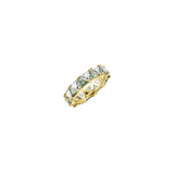 Dorsey - THEODORA DOUBLE TRILLION, LAB LIGHT GREEN SPINEL AND WHITE SAPPHIRE RING, GOLD
