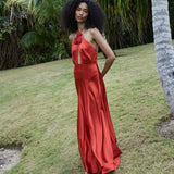 DÔEN - LILAIA DRESS -- FIERY CORAL